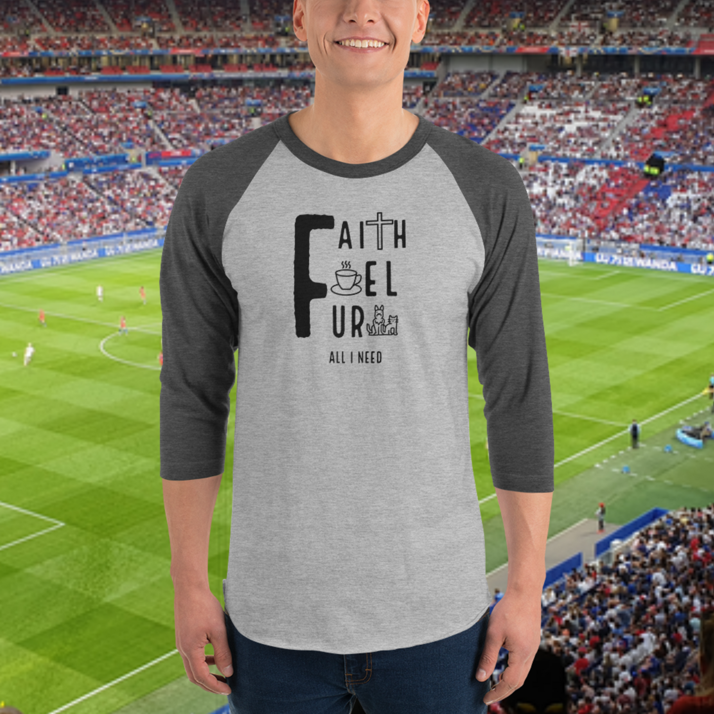 Faith, Fuel, Fur- All I Need: Baseball T-shirt