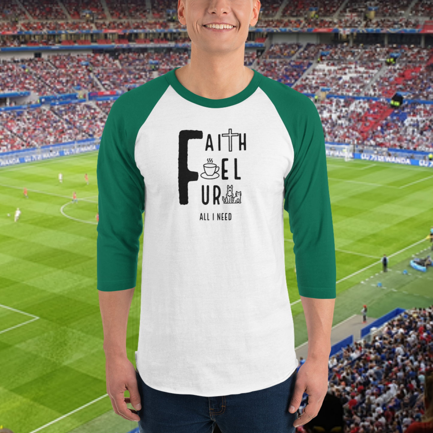 Faith, Fuel, Fur- All I Need: Baseball T-shirt