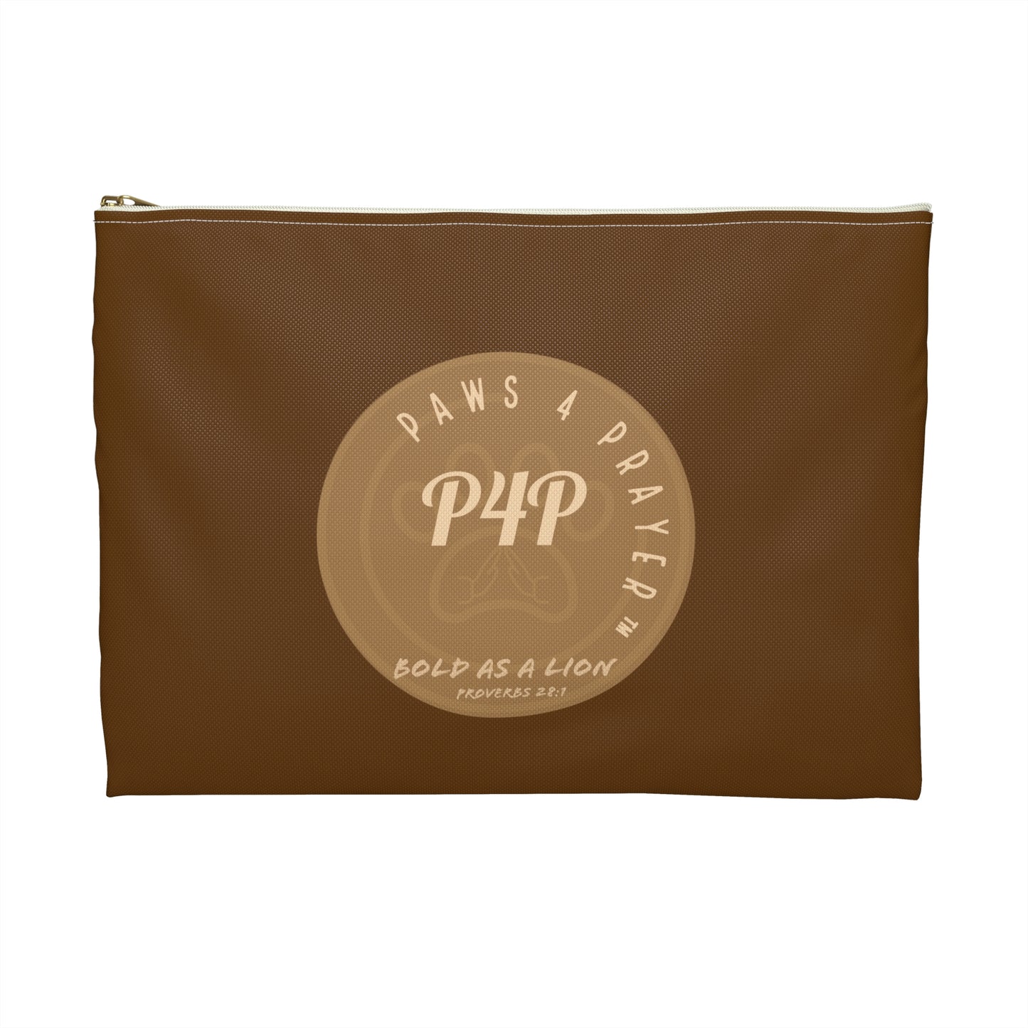 Faith & Fur Make Everything Better: Accessory Pouch (Brown)