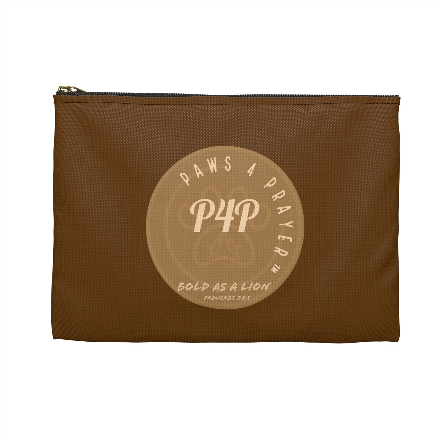 Faith & Fur Make Everything Better: Accessory Pouch (Brown)