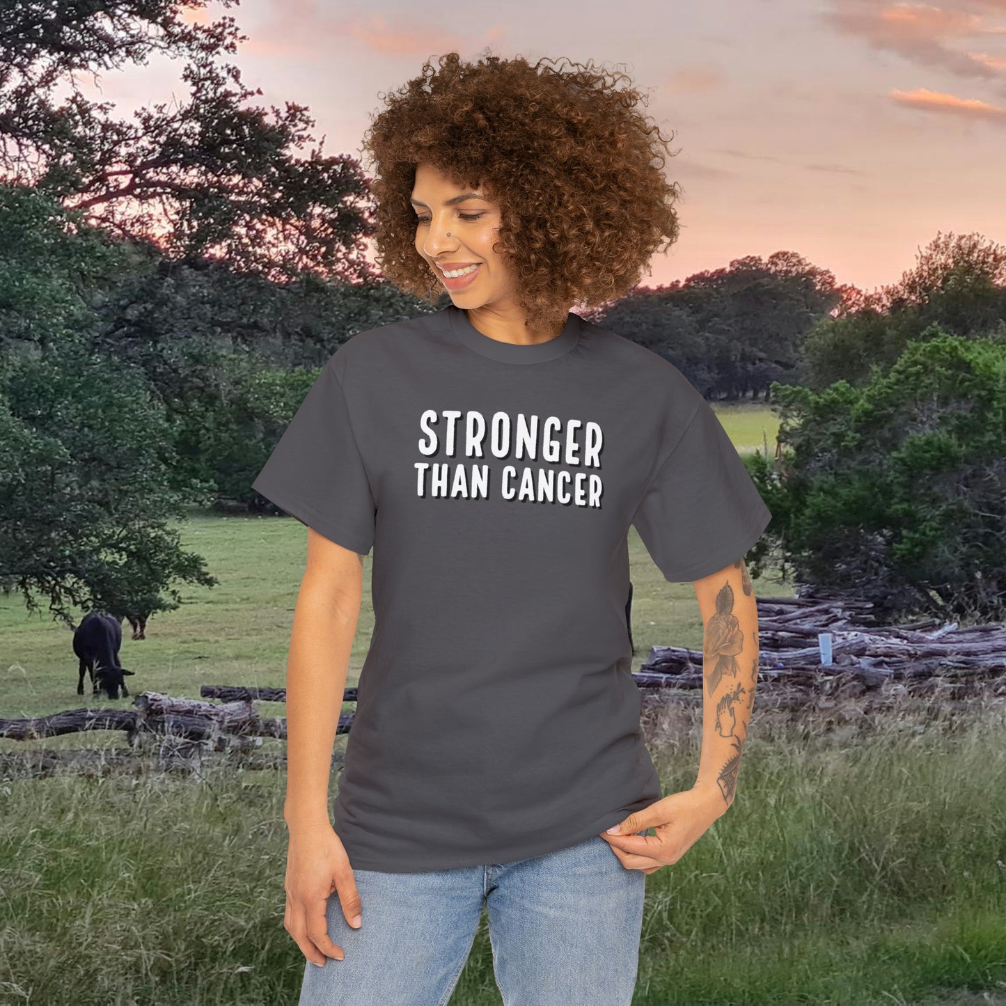 Chemo Cat Collection - Stronger than Cancer T-Shirt: Unleash Your Resilience in Style!