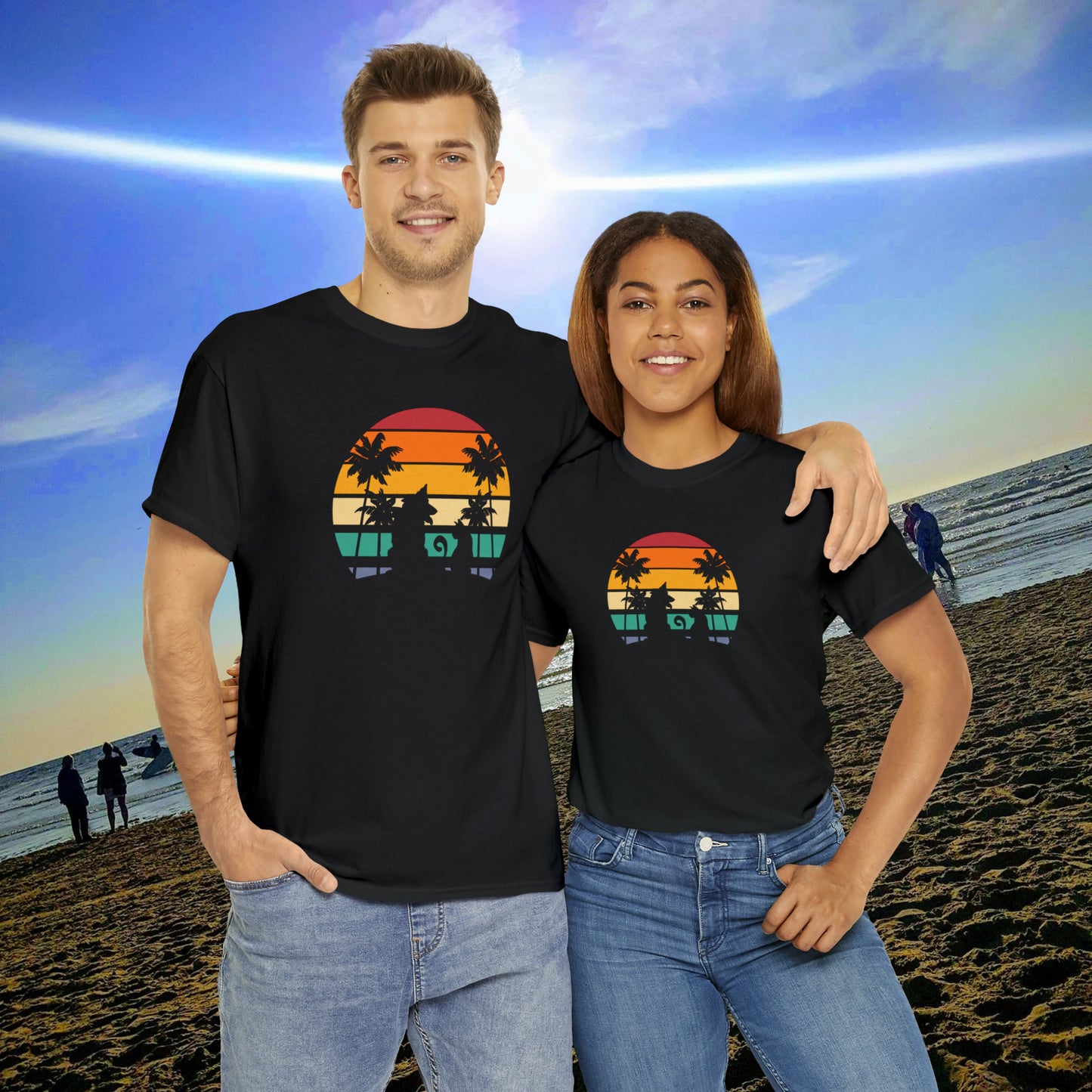 Sunset Paws unisex Heavy Cotton Tee