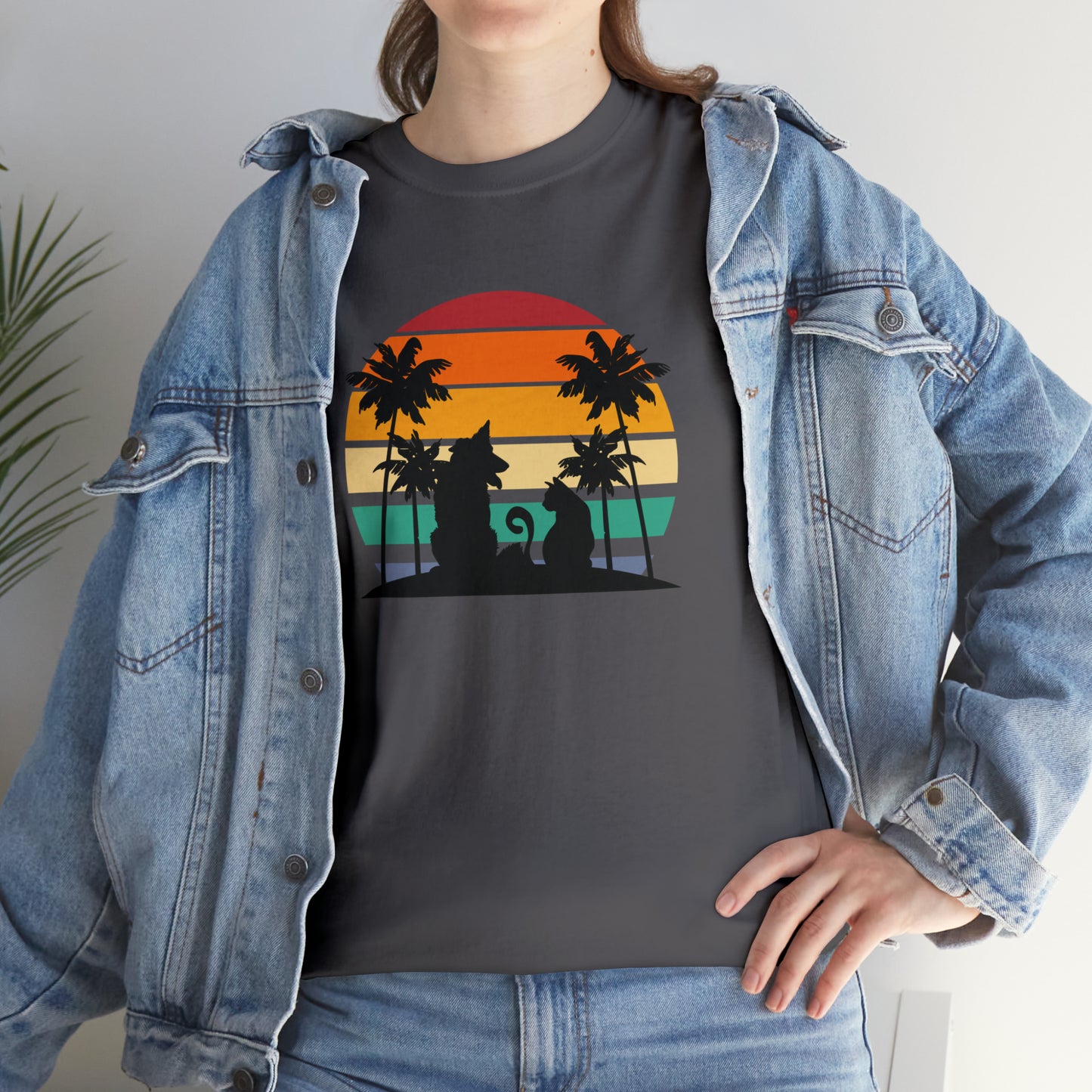 Sunset Paws unisex Heavy Cotton Tee