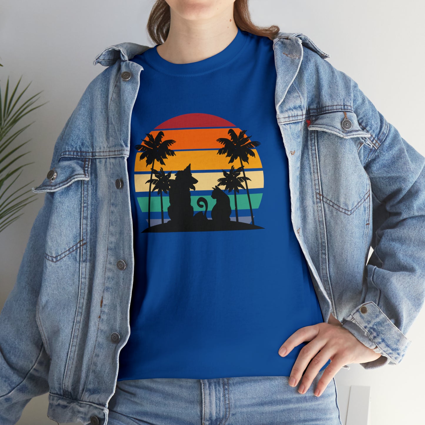 Sunset Paws unisex Heavy Cotton Tee