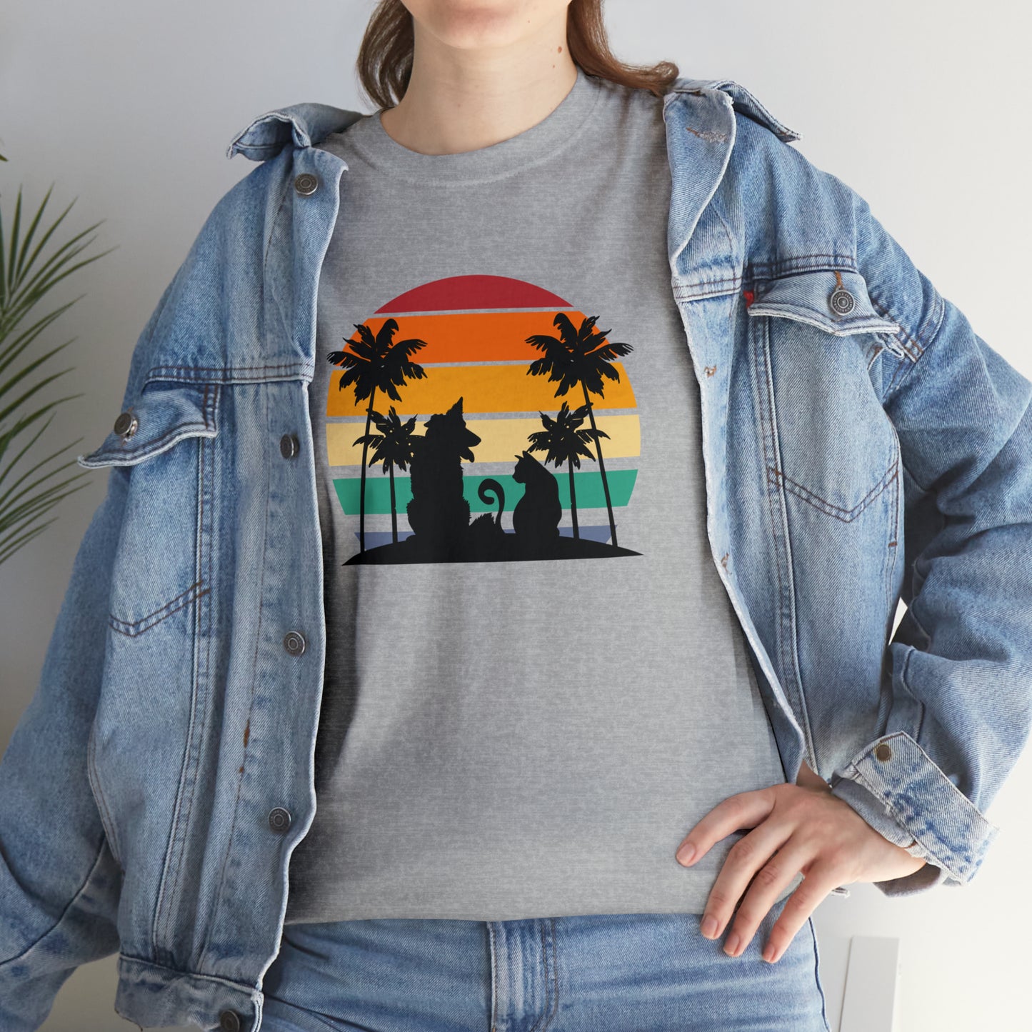 Sunset Paws unisex Heavy Cotton Tee