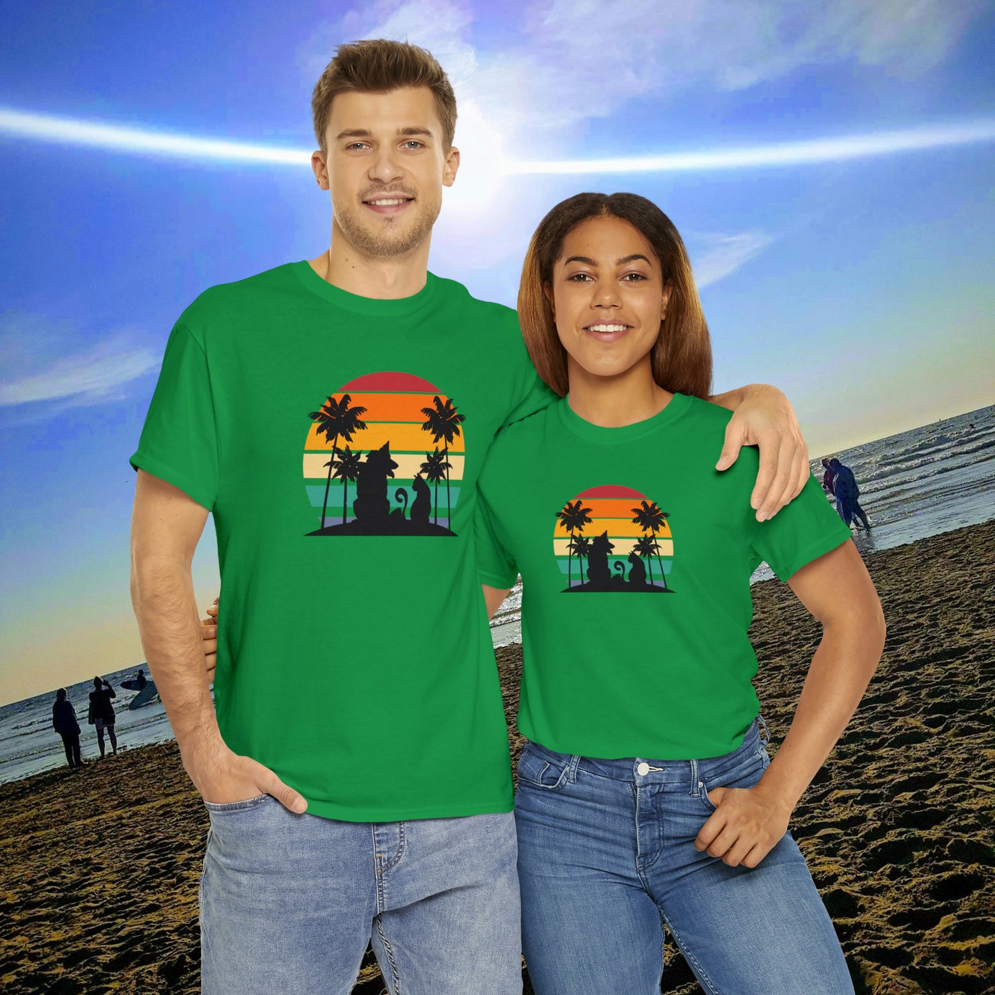 Sunset Paws unisex Heavy Cotton Tee