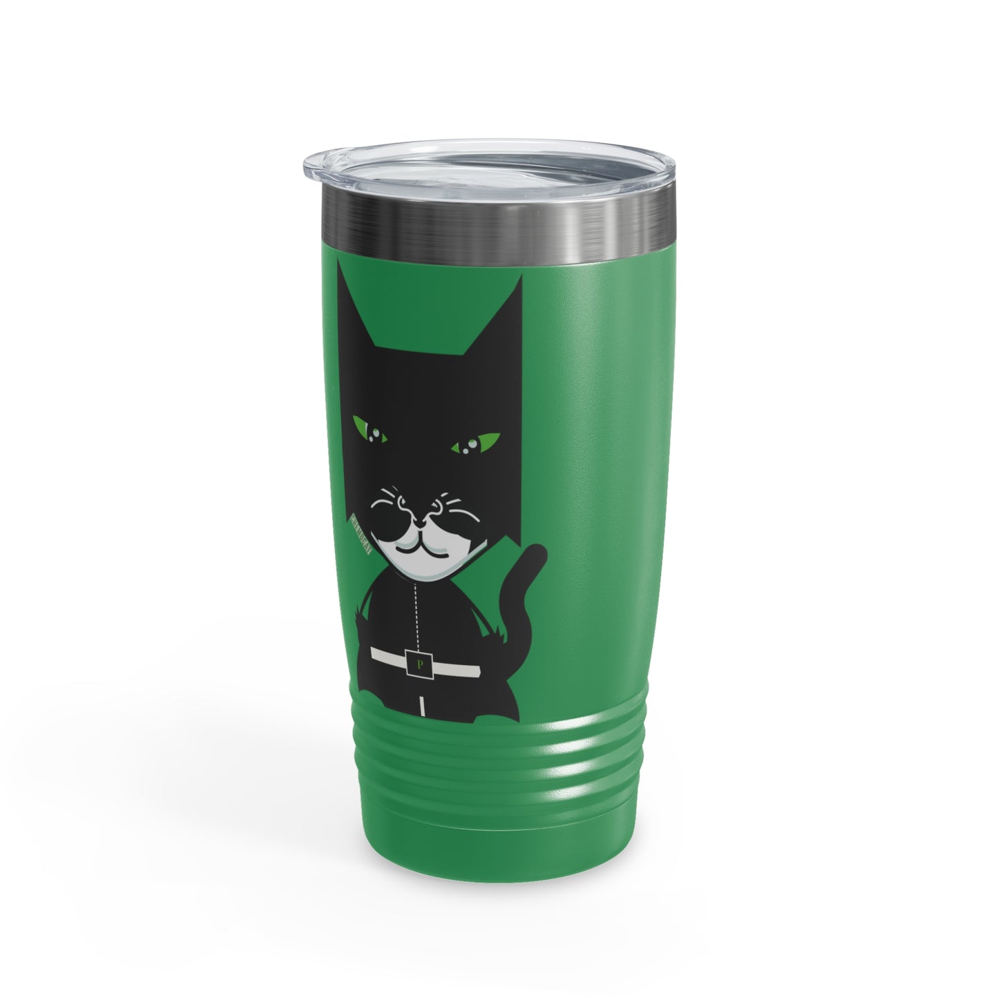 Chemo Cat Tumbler: Stronger than Cancer - 20oz Stainless Steel Ringneck Tumbler for Resilient Warriors