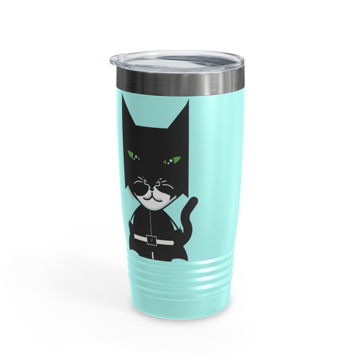 Chemo Cat Tumbler: Stronger than Cancer - 20oz Stainless Steel Ringneck Tumbler for Resilient Warriors