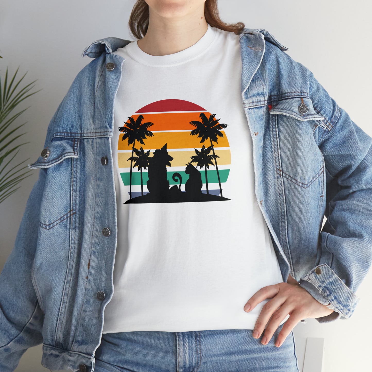 Sunset Paws unisex Heavy Cotton Tee