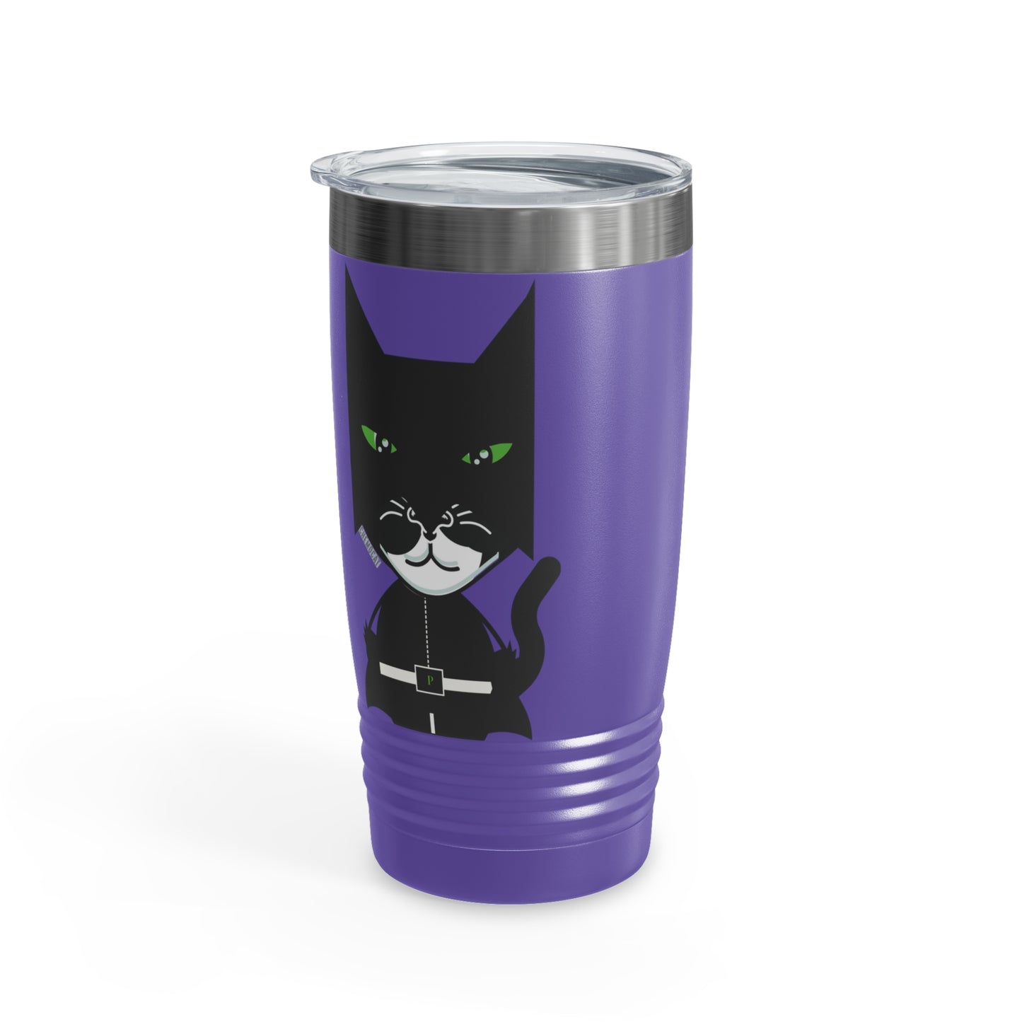 Chemo Cat Tumbler: Stronger than Cancer - 20oz Stainless Steel Ringneck Tumbler for Resilient Warriors