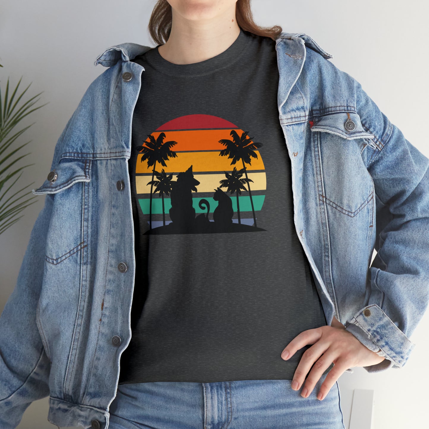 Sunset Paws unisex Heavy Cotton Tee