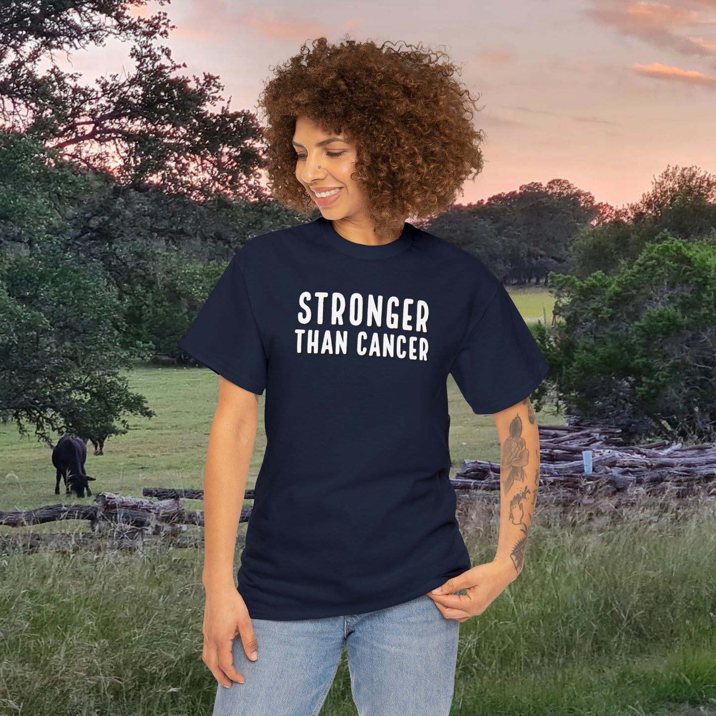 Chemo Cat Collection - Stronger than Cancer T-Shirt: Unleash Your Resilience in Style!