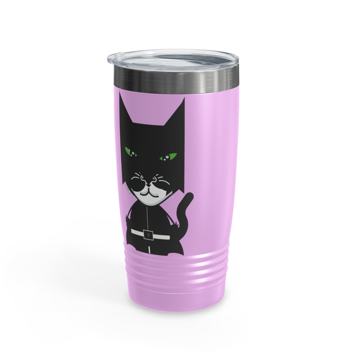 Chemo Cat Tumbler: Stronger than Cancer - 20oz Stainless Steel Ringneck Tumbler for Resilient Warriors