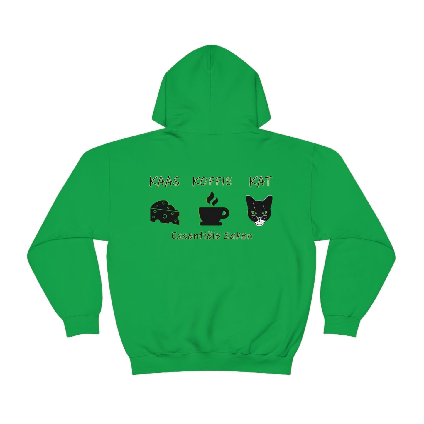 "Kaas, Koffie, Kat" Essentials Hoodie: Embrace Amsterdam's Essence in Style!