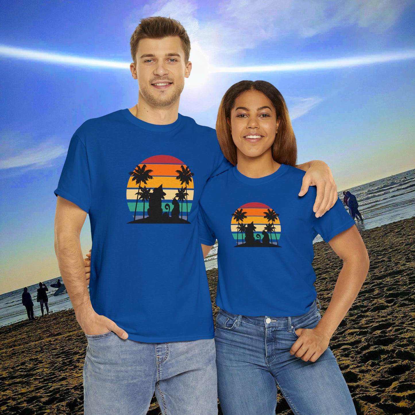 Sunset Paws unisex Heavy Cotton Tee