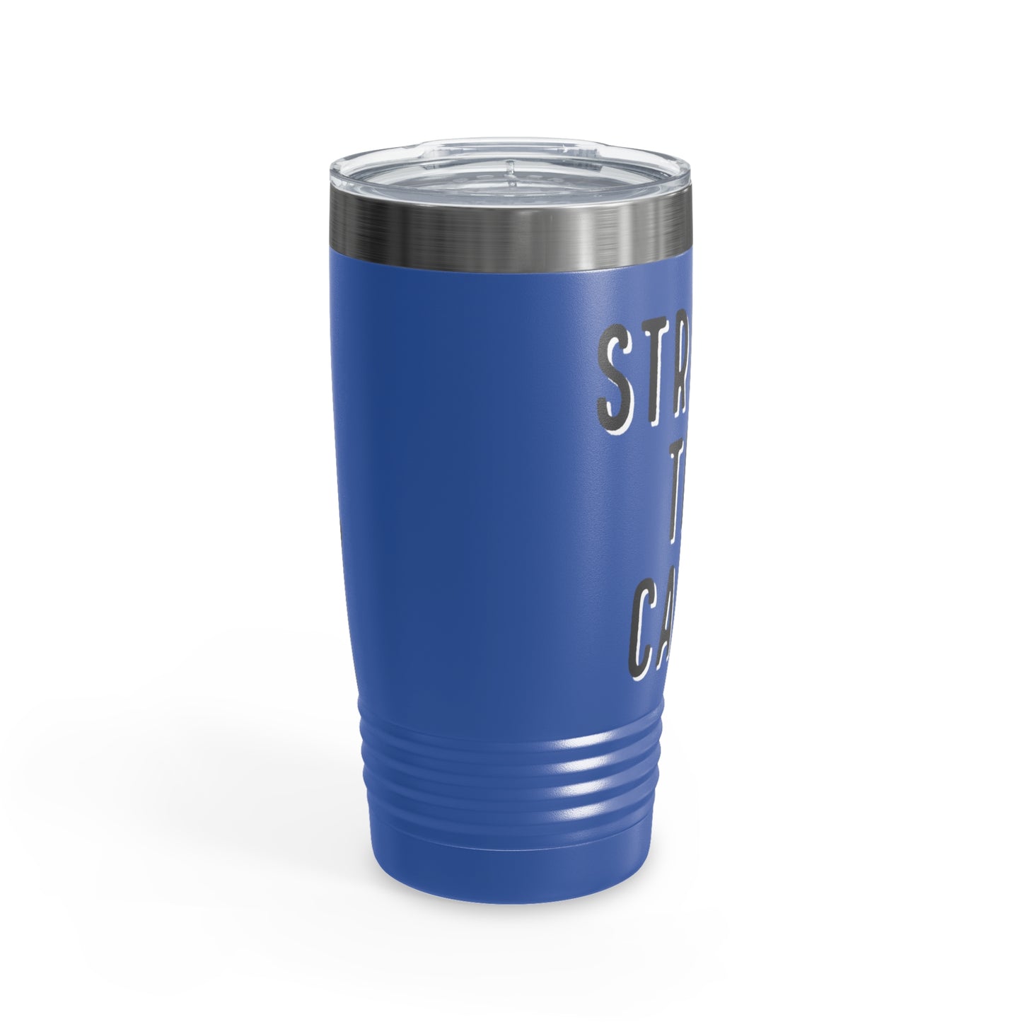 Chemo Cat Tumbler: Stronger than Cancer - 20oz Stainless Steel Ringneck Tumbler for Resilient Warriors