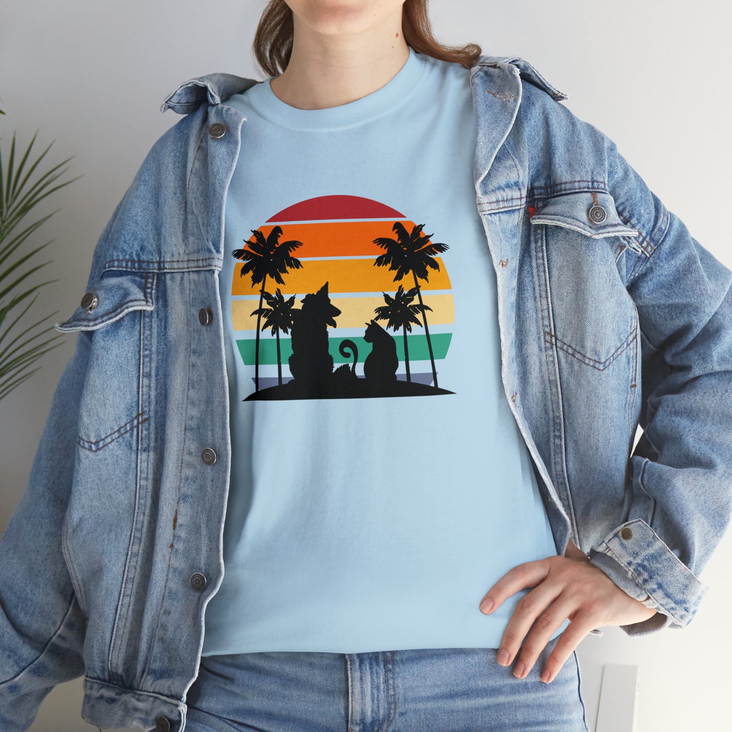 Sunset Paws unisex Heavy Cotton Tee