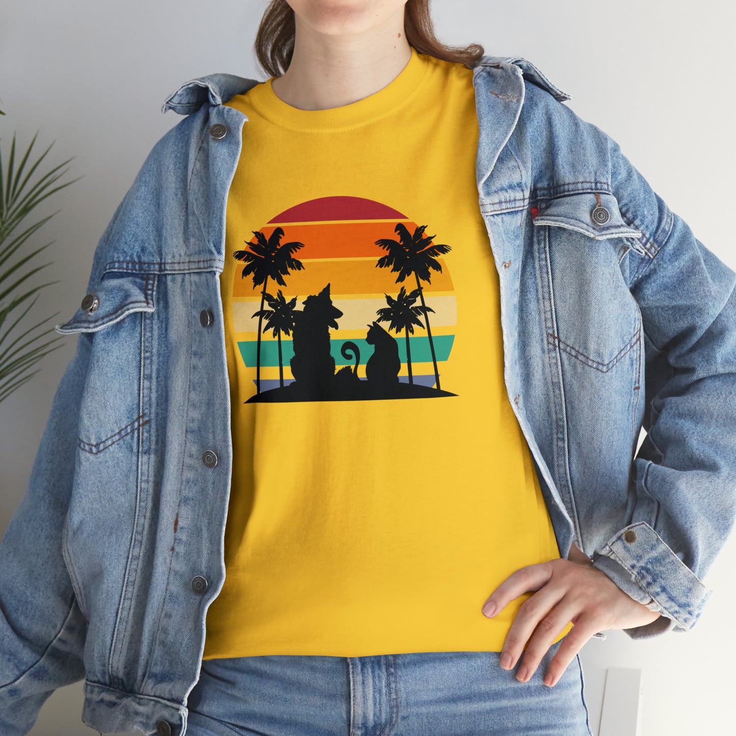 Sunset Paws unisex Heavy Cotton Tee