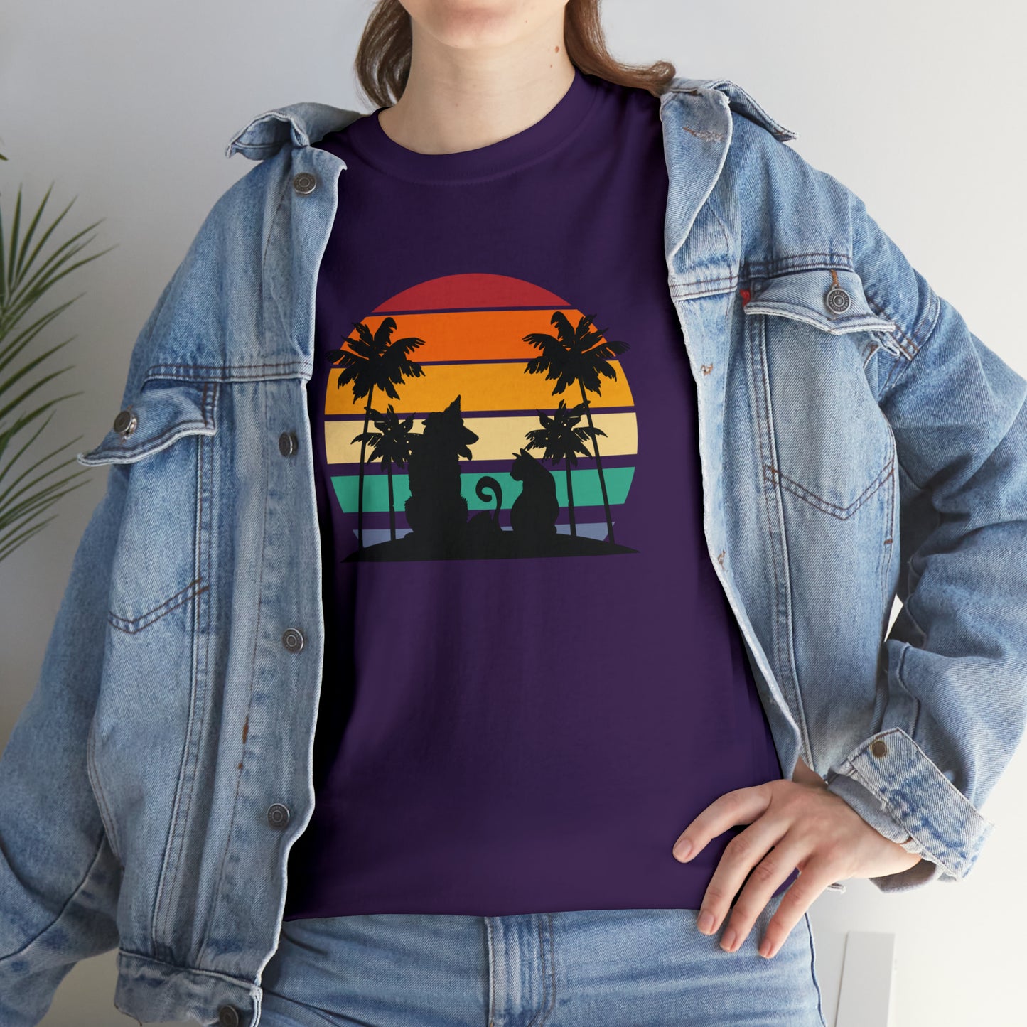 Sunset Paws unisex Heavy Cotton Tee