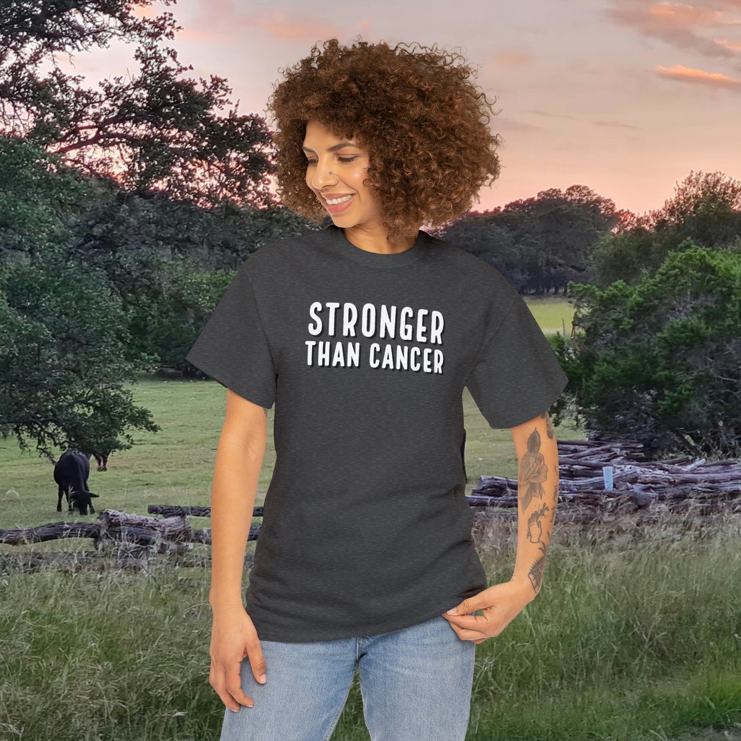 Chemo Cat Collection - Stronger than Cancer T-Shirt: Unleash Your Resilience in Style!