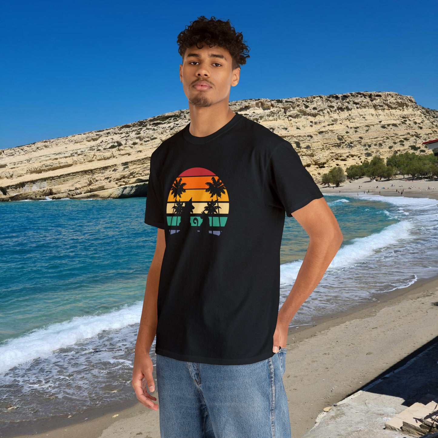 Sunset Paws unisex Heavy Cotton Tee