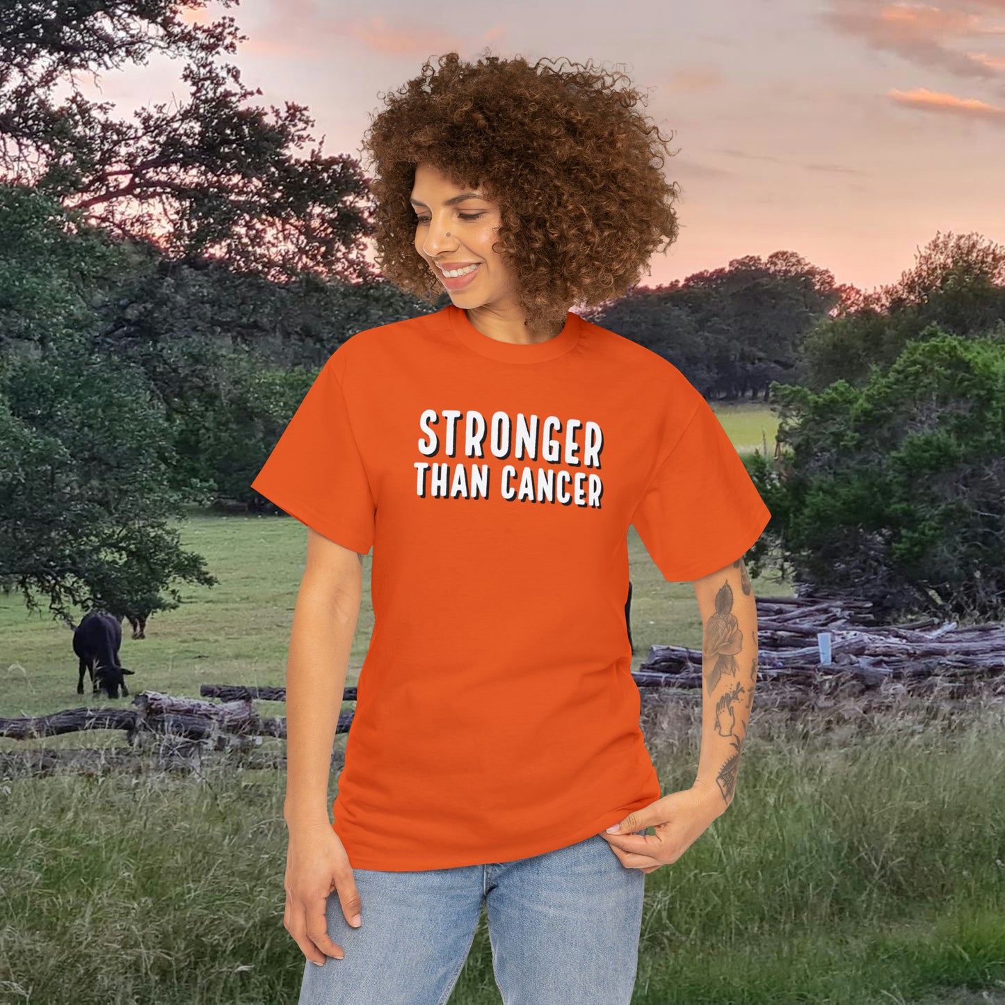 Chemo Cat Collection - Stronger than Cancer T-Shirt: Unleash Your Resilience in Style!