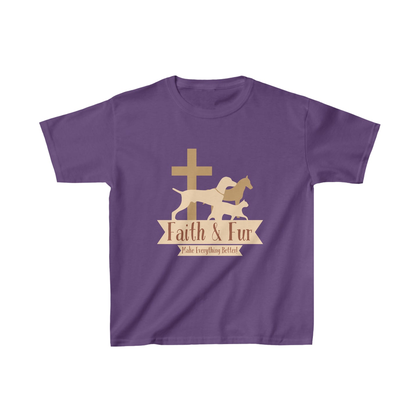 Faith & Fur-Make Everything Better-Kids Heavy Cotton™ Tee