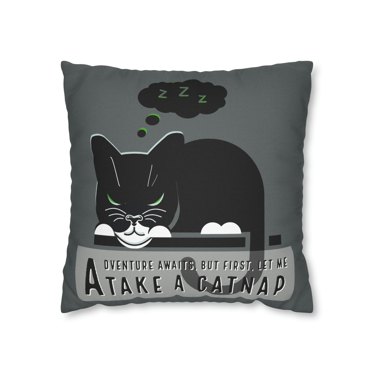 Adventure Can Wait-Just For Fun-Square Pillow Case (Grey)