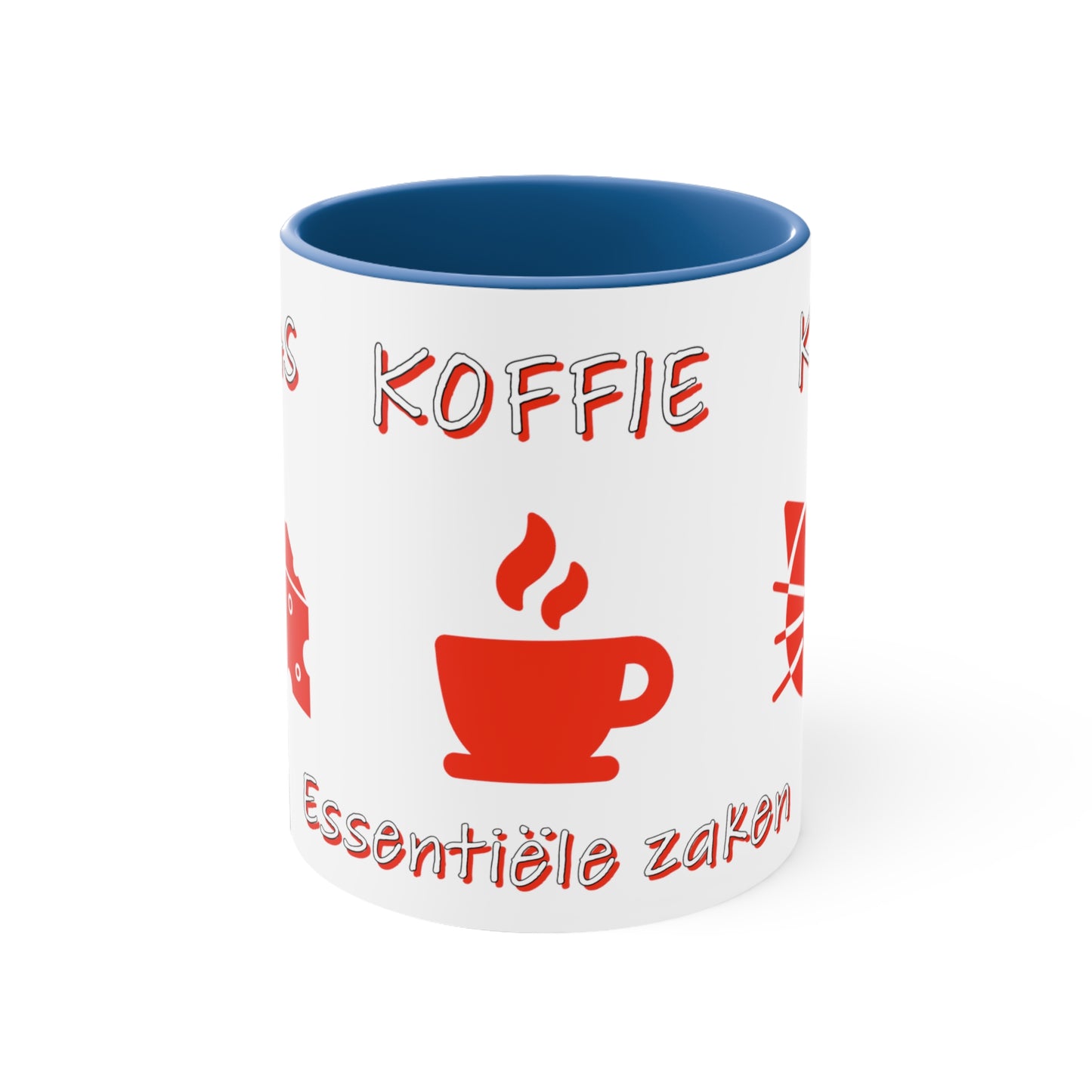 "Living In Amsterdam Essentials Coffee Mug: Kaas, Koffie, Kat - Embrace the True Essence of Amsterdam!"