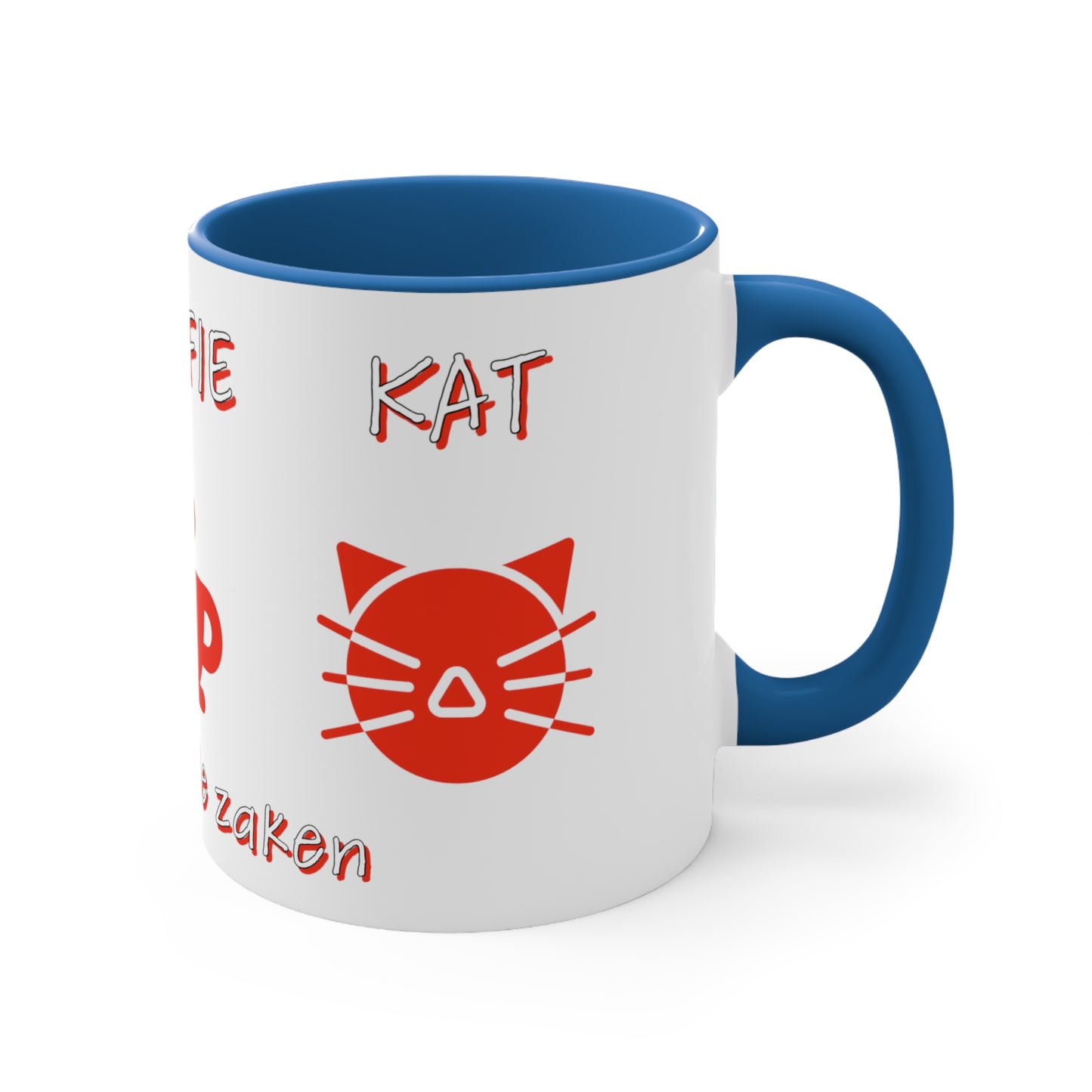 "Living In Amsterdam Essentials Coffee Mug: Kaas, Koffie, Kat - Embrace the True Essence of Amsterdam!"