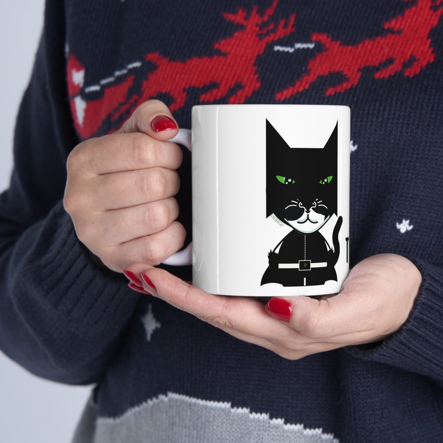 Chemo Cat Coffee Mug: Cancer Picked the Wrong Cat to Mess With - Inspiring and Empowering Ceramic Mug for Cancer Fighters