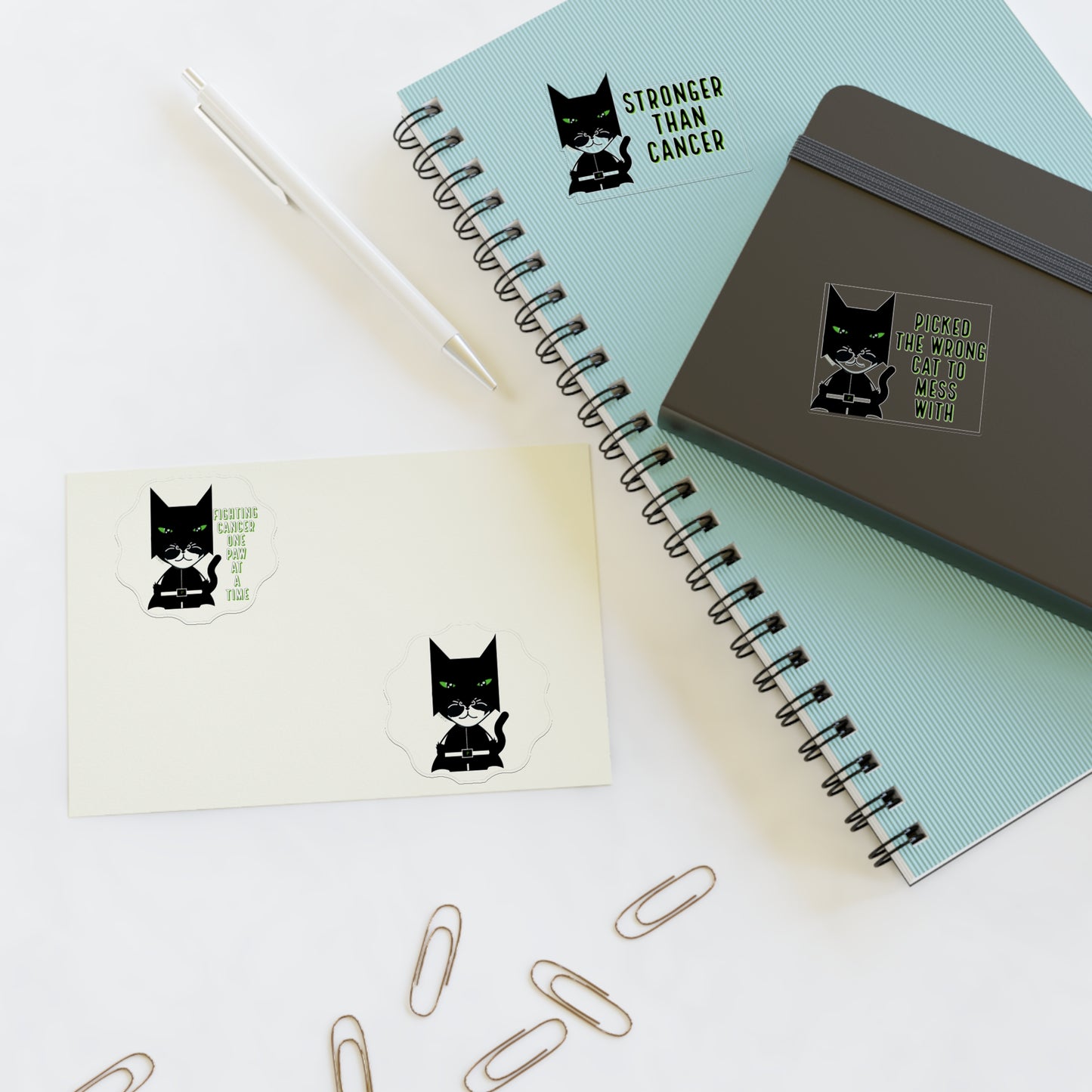 Chemo Cat Die Cut-Sticker Sheets