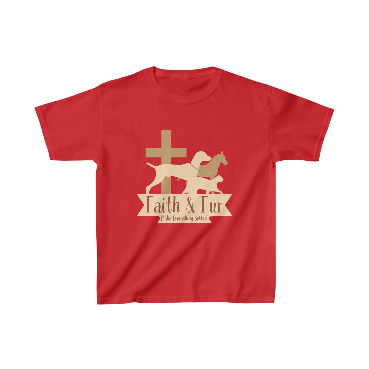 Faith & Fur-Make Everything Better-Kids Heavy Cotton™ Tee