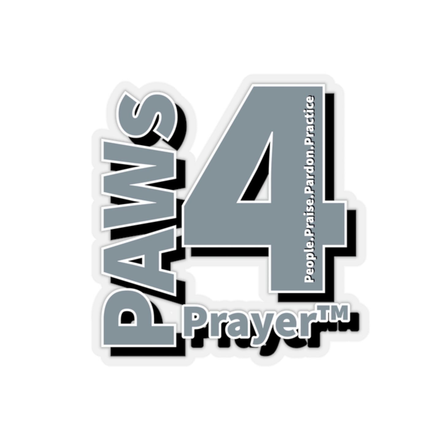 Paws 4 Prayer™ Logo- Grey