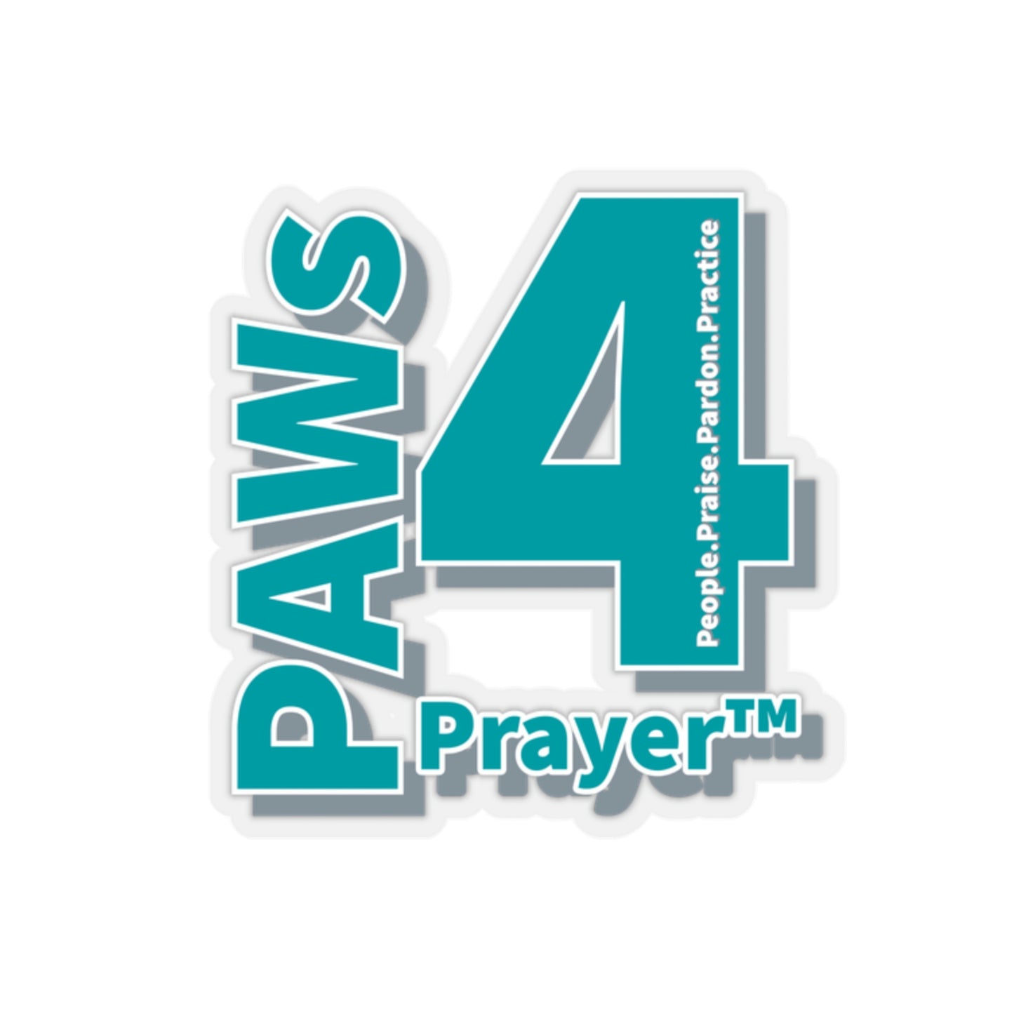 Paws 4 Prayer™ Logo- Teal