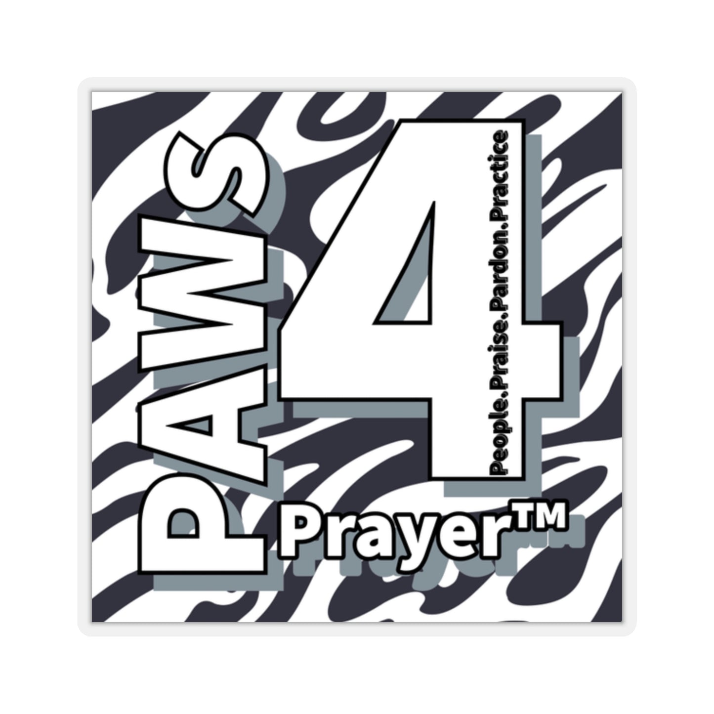 Paws 4 Prayer™ Logo- Zebra