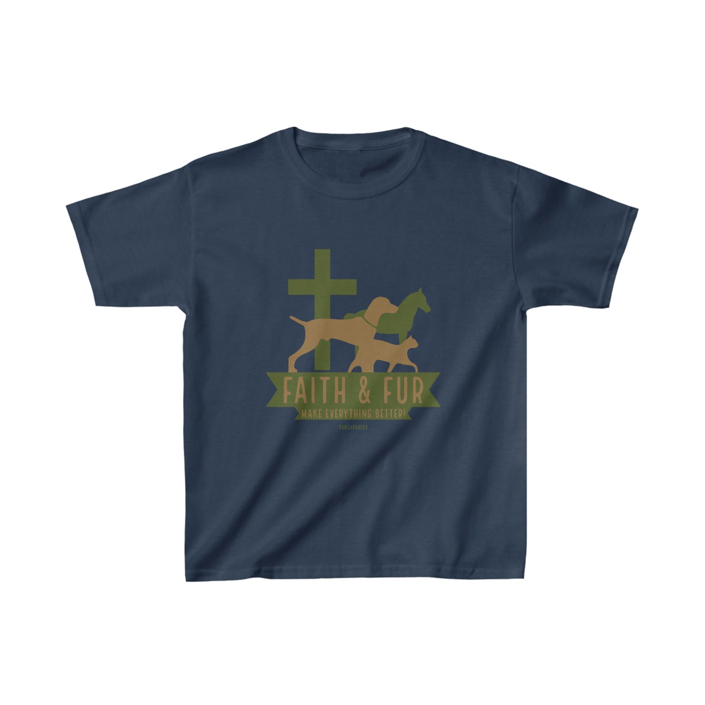 Faith & Fur-Make Everything Better-Kids Heavy Cotton™ Tee