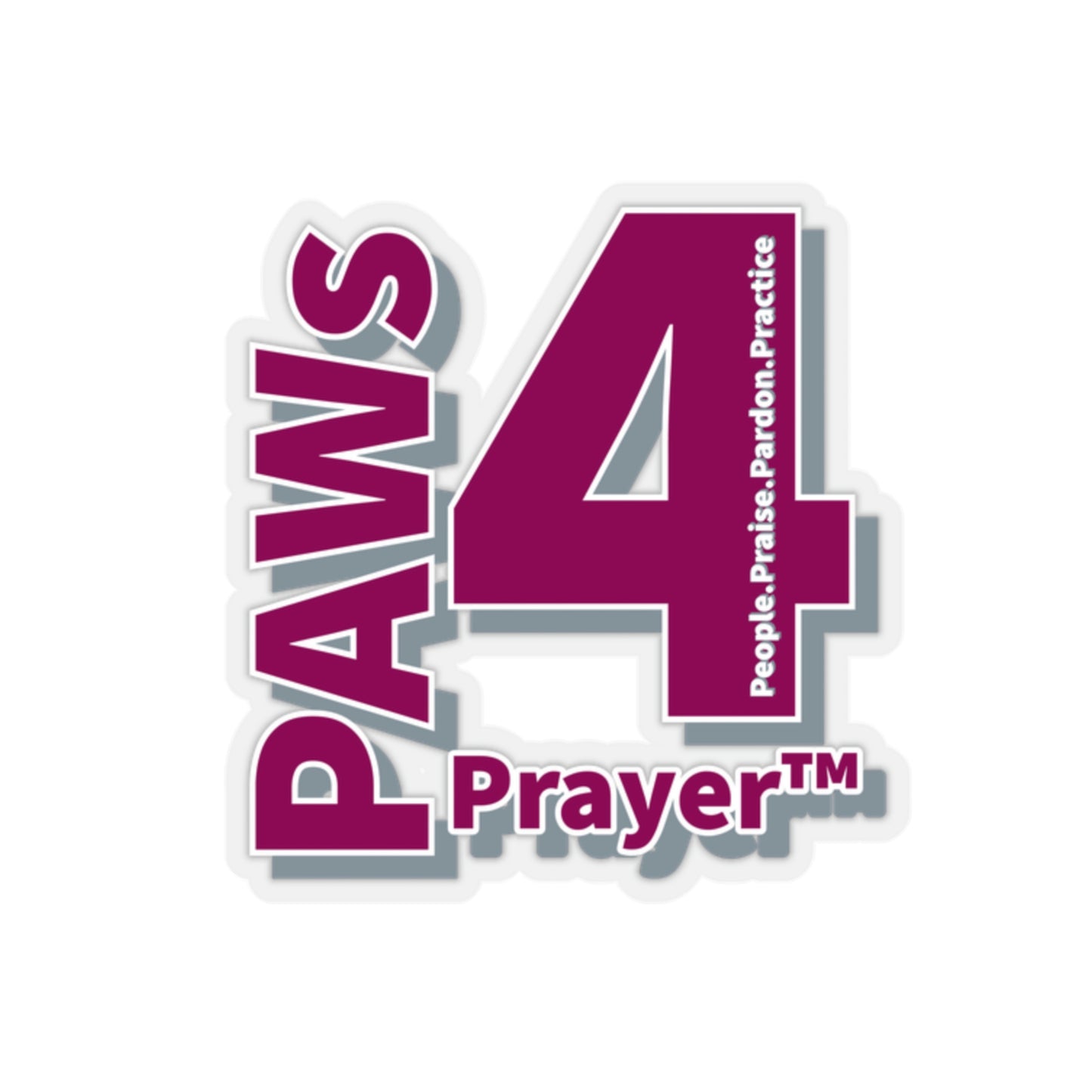 Paws 4 Prayer™ Logo- Maroon