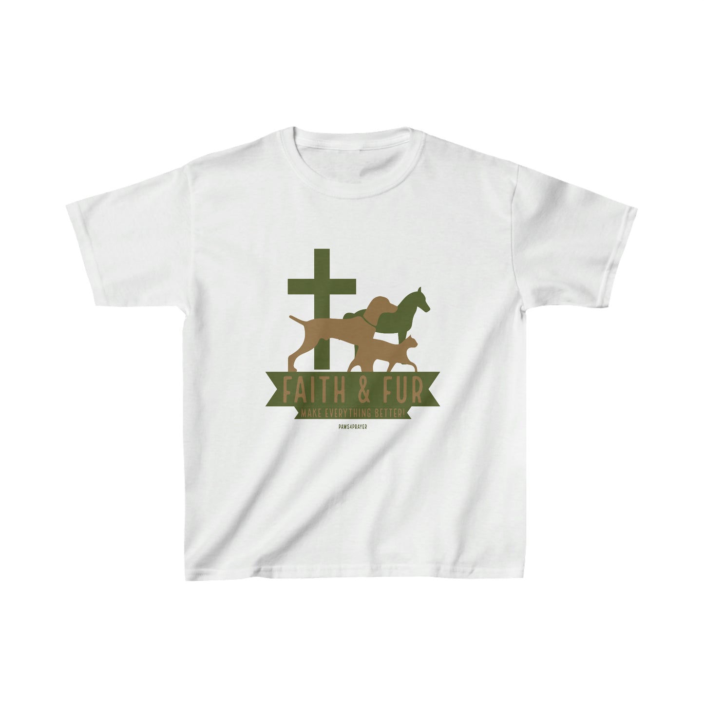 Faith & Fur-Make Everything Better-Kids Heavy Cotton™ Tee