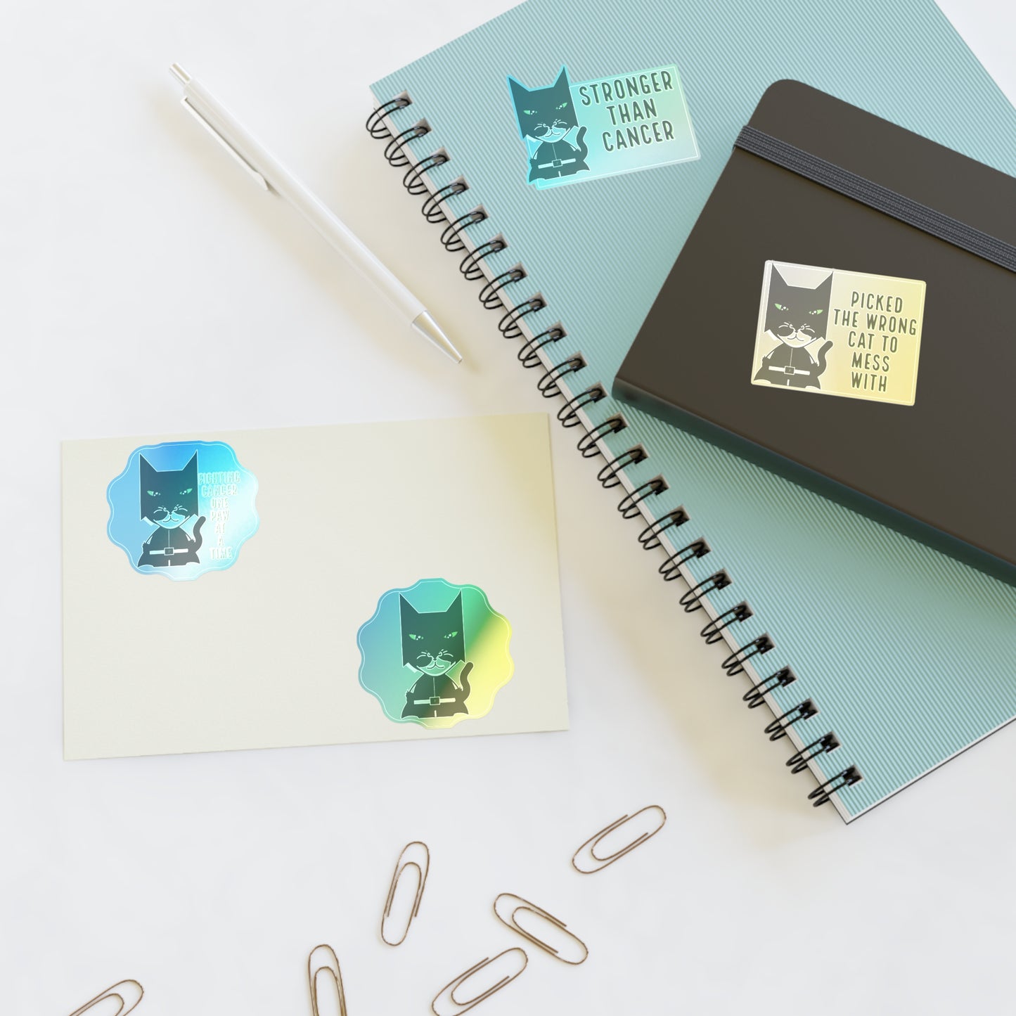 Chemo Cat Die Cut-Sticker Sheets