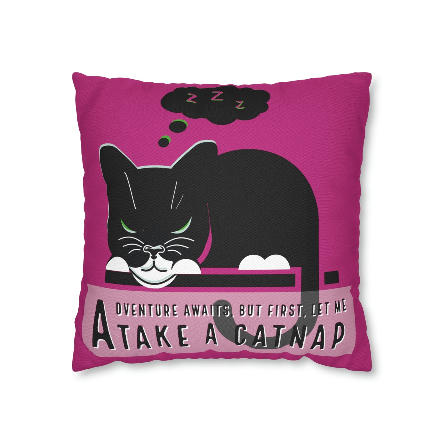 Adventure Can Wait-Just For Fun-Square Pillow Case (Pink)