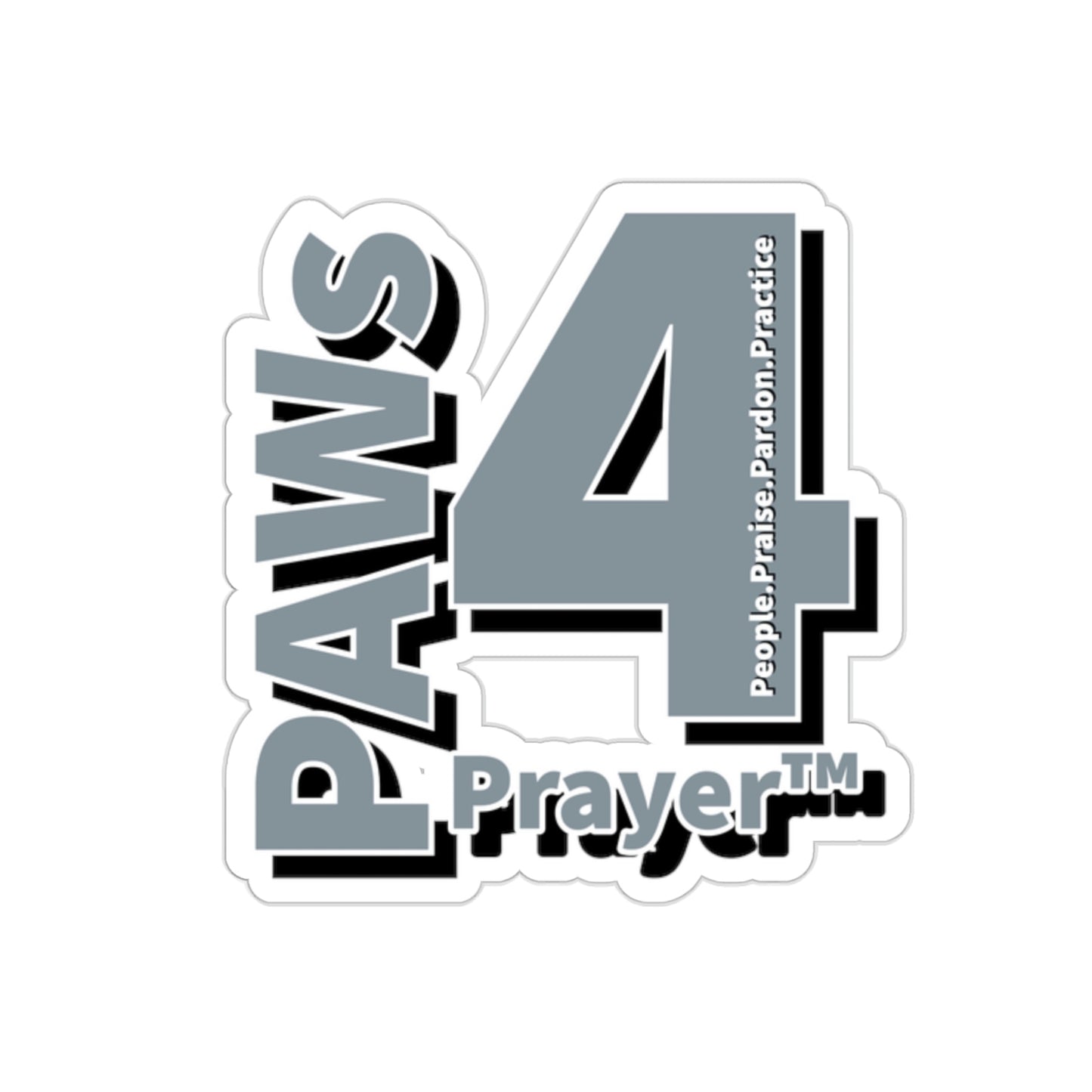 Paws 4 Prayer™ Logo- Grey