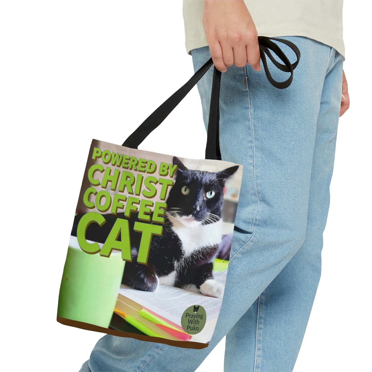 Paws 4 Prayer-Christ,Coffee,Cat-Tote