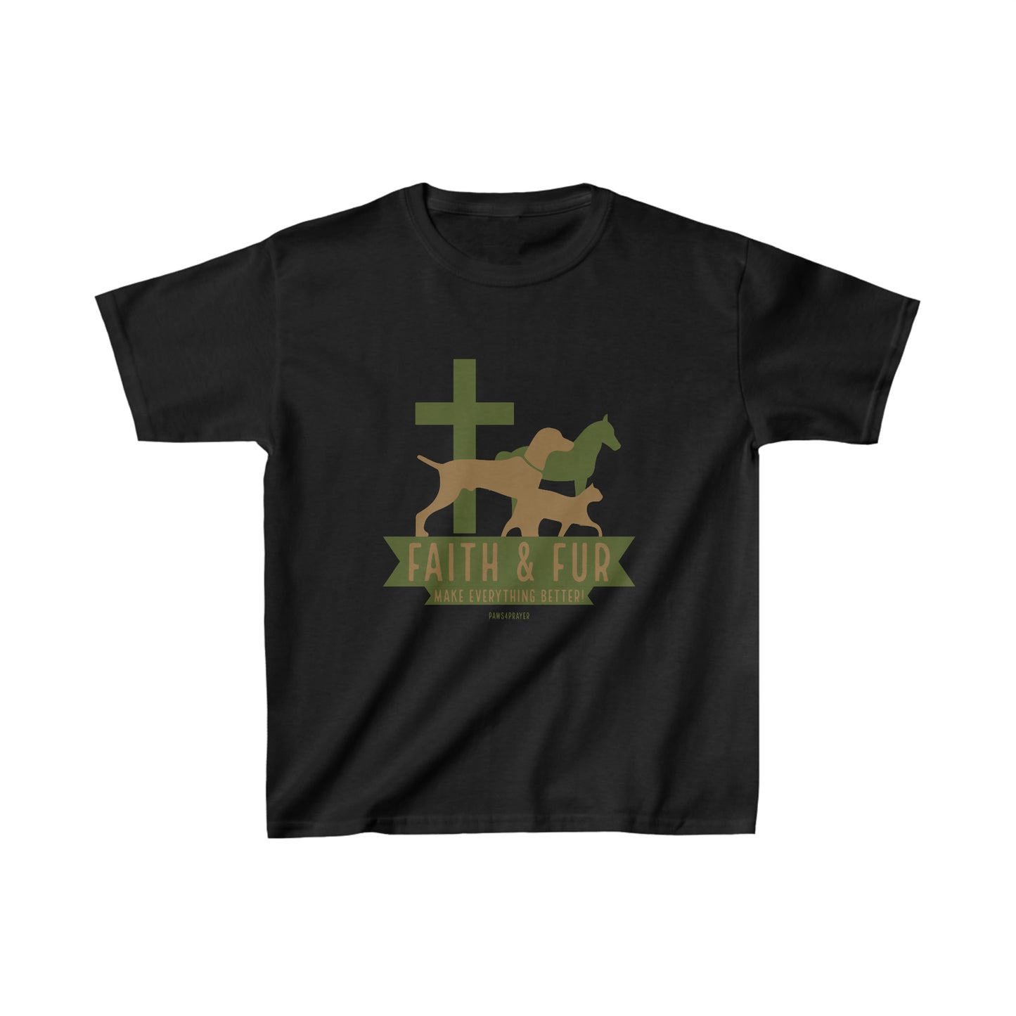 Faith & Fur-Make Everything Better-Kids Heavy Cotton™ Tee