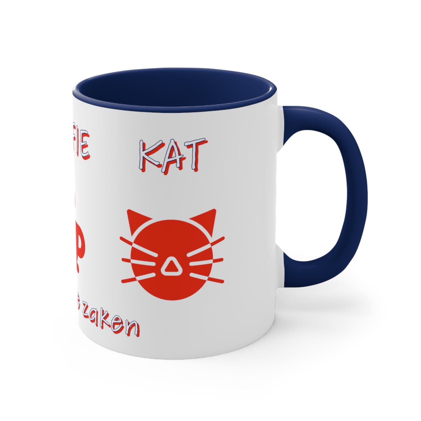 "Living In Amsterdam Essentials Coffee Mug: Kaas, Koffie, Kat - Embrace the True Essence of Amsterdam!"