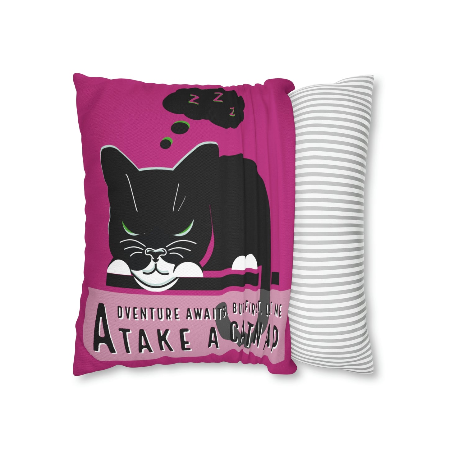 Adventure Can Wait-Just For Fun-Square Pillow Case (Pink)