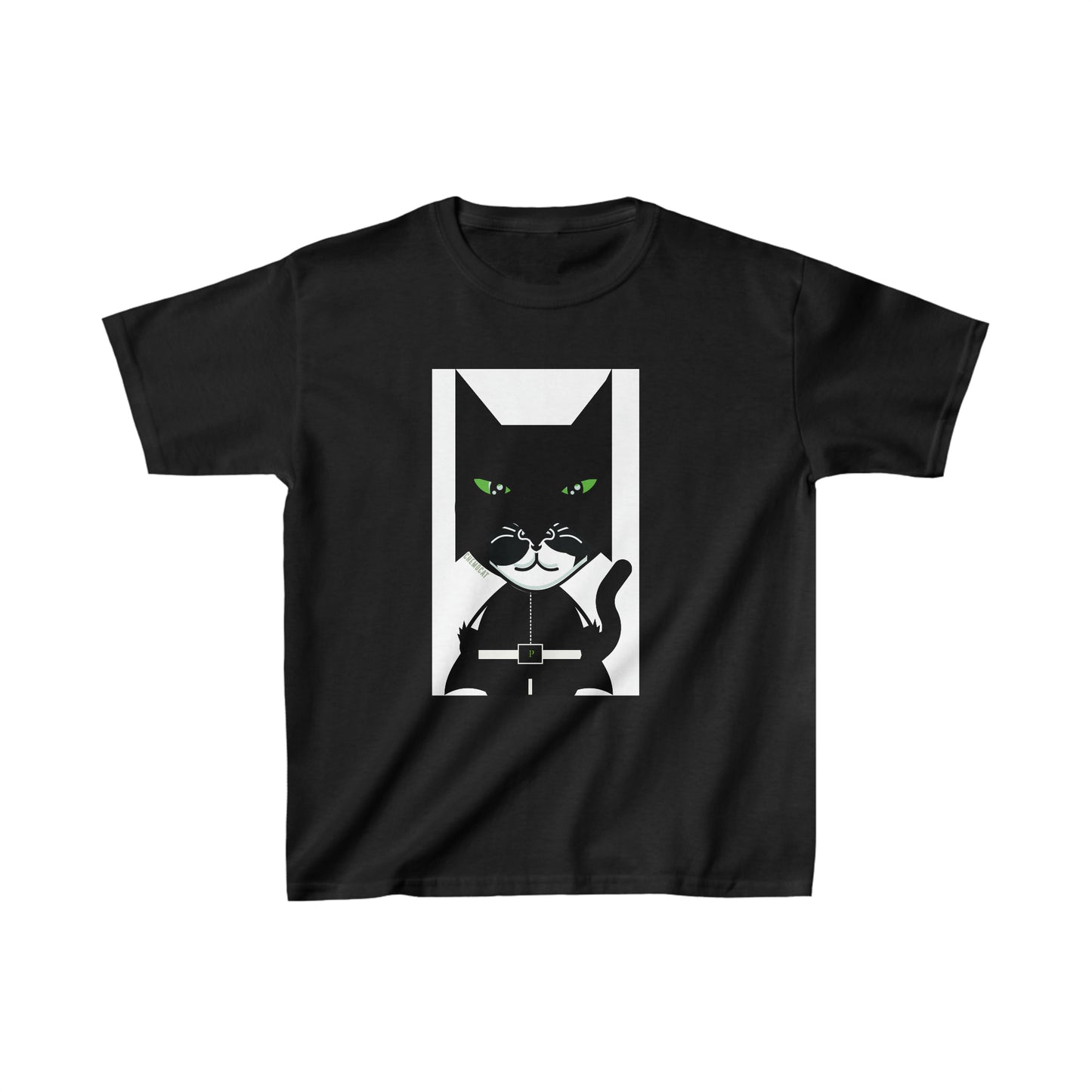 Kids "Chemo Cat" Cotton T-Shirt: Stronger than Cancer - Comfortable and Durable Everyday Wear for Young Warriors