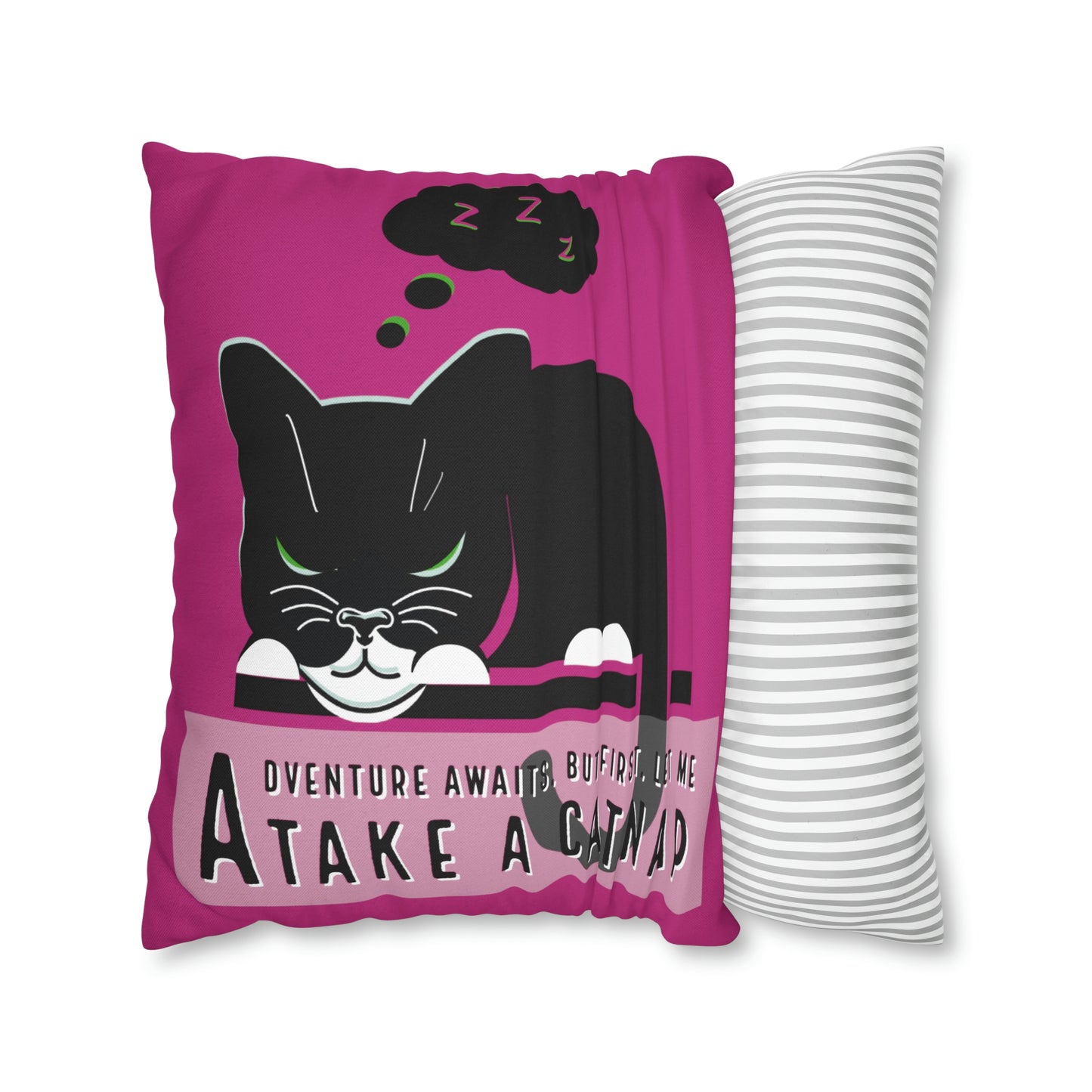 Adventure Can Wait-Just For Fun-Square Pillow Case (Pink)