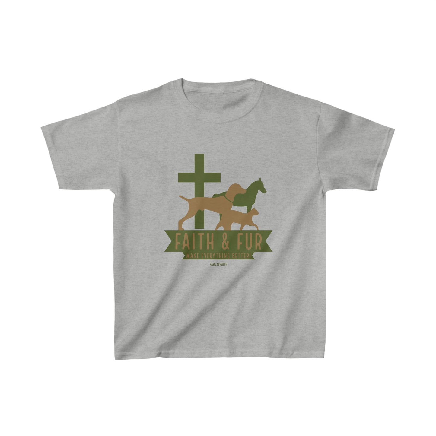 Faith & Fur-Make Everything Better-Kids Heavy Cotton™ Tee