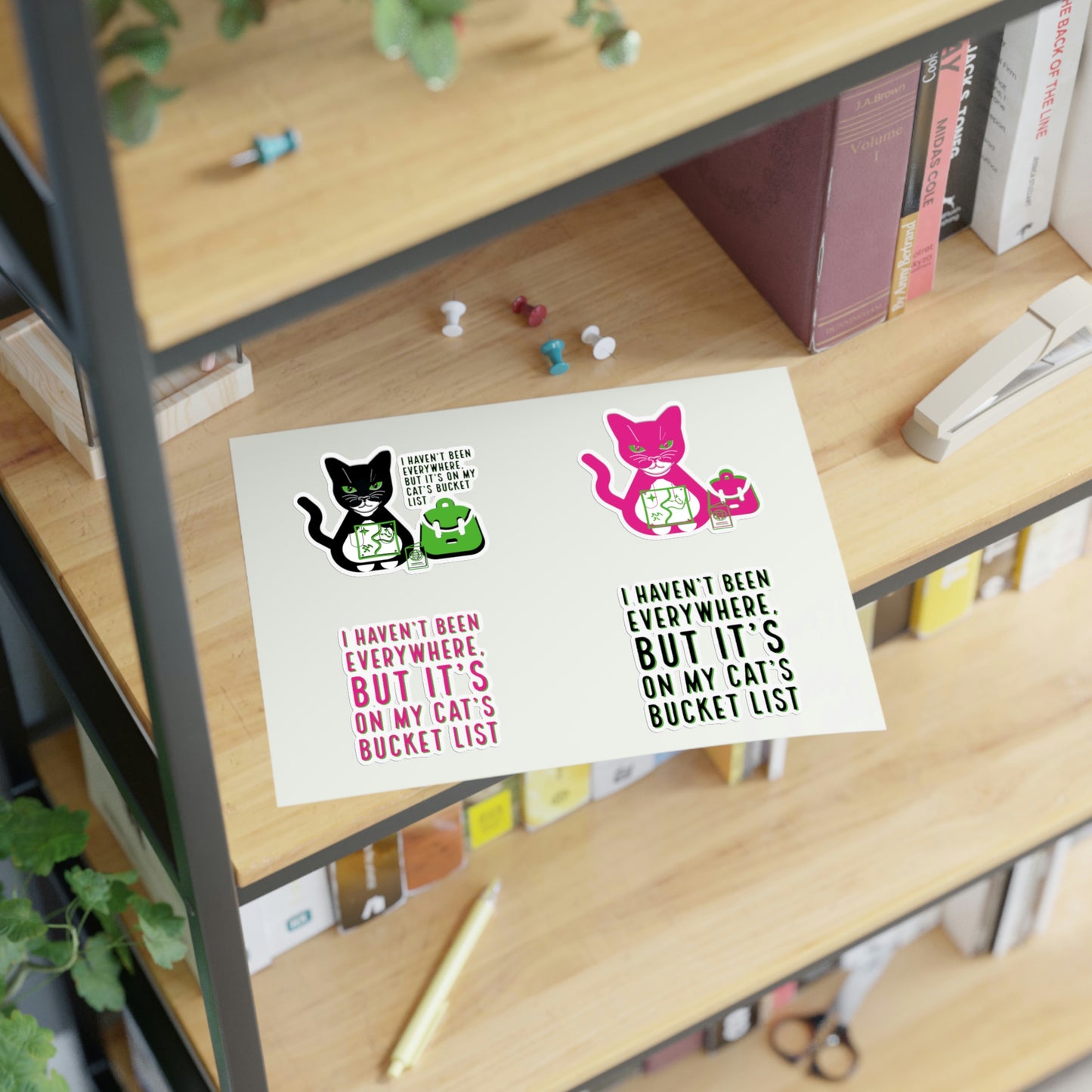 Cat Travel Bucket List: Vinyl Stickers